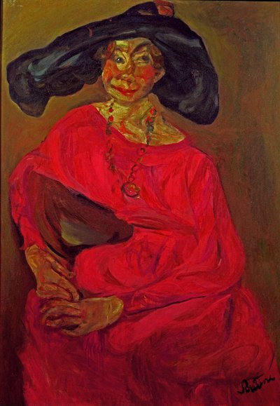 Frau in Rot von Chaim Soutine